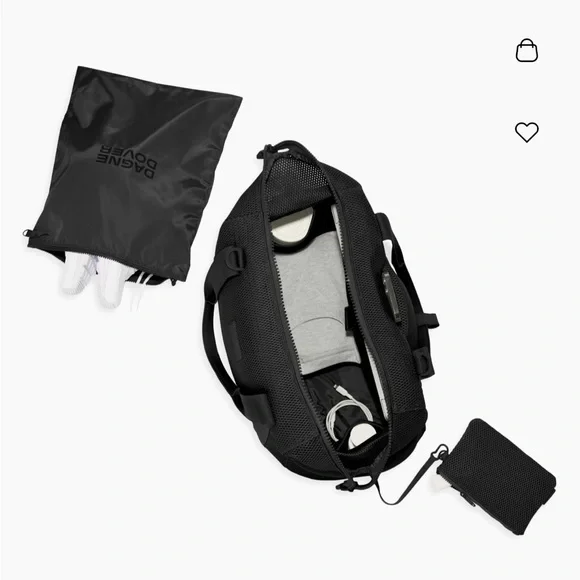 DAGNE DOVER NEW Dark Moss Landon Carryall Air Mesh Duffel Bag Large Green - Picture 10 of 12